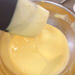 Completed chiffon cake egg yolk dough
