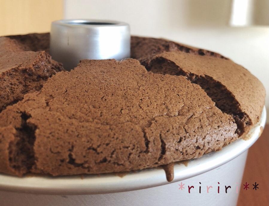 Chocolate chiffon cake recipe (18 cm)